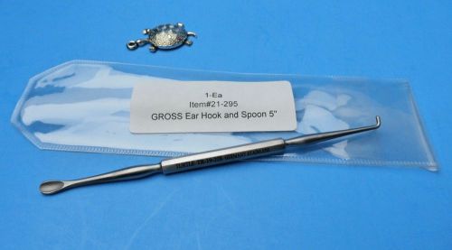 Gross Ear Hook and Spoon 5&#034; Ref# TR-19-228. Ear Surgical Instruments.GERMAN MADE