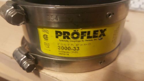 Flexible pipe coupling for 3&#034; ci x 3&#034; pl, st, or xh ci - fernco #3000-33 - new for sale