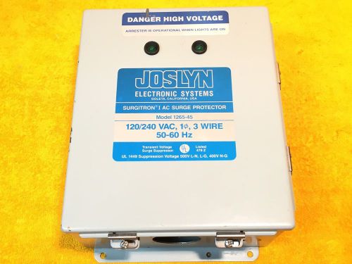 ***EXCELLENT** JOSLYN 1265-45 SURGITRON I AC SURGE PROTECTOR 120/240 VAC 3 WIRE