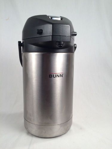 BUNN 32125 Stainless Steel 2.5 Liter Lever-Action Coffee Airpot Thermal Carafe