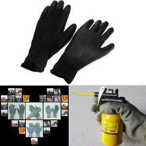1 Pair PU Palm Coating Protective Safety Anti Static Dust Builders Work Gloves