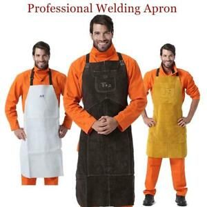 Professional Welding Apron Leather Cowhide Welder Protect Cloths Carpenter Fire