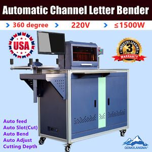 220V Auto Slot(Cut) / Feed / Bend Channel Letter Fabrication Bender Machine USA!