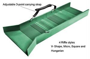 30&#034; Green Light weight ABS Plastic Sluice Box with Shoulder Strap &amp; 2 Carabineer