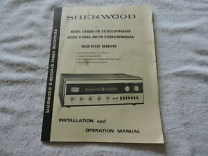 Sherwood Model S-8900A Model S-7900A Installation and Operation Manual