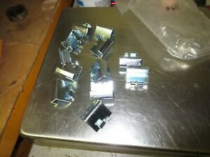 Borroughs Box Edge Shelf Clip Lot of 12  Metal Shelving