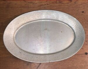 Aluminum Hammered Fajita Steak Plate 1242 J M Burden Co Alhambra Calif