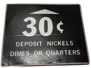 Vintage Vending Machine 30 Cent Coin Slot Decal Sticker