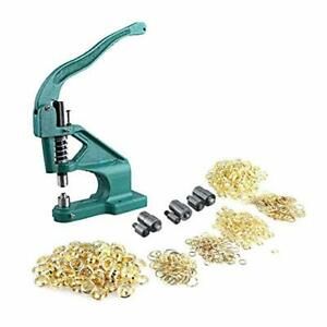 Grommet Press Machine Hand Press Kit Heavy Duty Manual Punch (900 grommets)