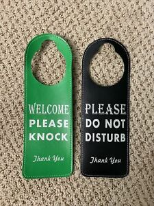 Do Not Disturb/Welcome Please Knock Door Hangers, Perfect for working from home