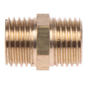 1/4&#034; BSP Male Thread Brass Pipe Hex Nipple Fitting Quick AdapterI SX