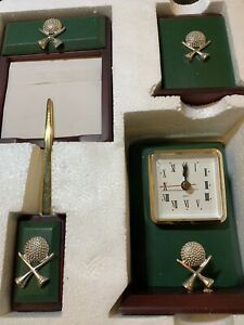 New 4 Piece Golf Themed Desk Stationery Set