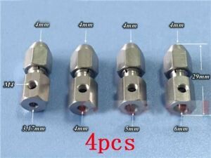 4pcs 3.17*4/4*4/5*4/6*4mm RC Boat Shaft Lock Coupler Motor Axle Stainless Steel