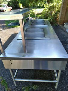 Eagle 5 well electric steam table with shelf excellent condition