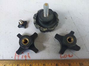 21NN75 BIRO 3334 BANDSAW PARTS, ASSORTED MALE AND FEMALE THREADED KNOBS, GC