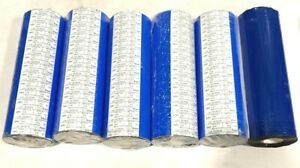 Lot Of 6- Clean Start Black FH WAX Thermal Transfer Ribbon 8.5&#034; x 1476&#039;