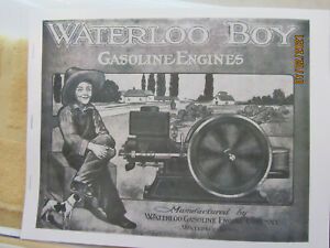1911 Early Waterloo Gas Engine  B/W Catalog 1 1/2 to 12HP, cream separators
