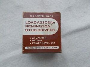 Nos - 100 Ct Remington Stud Drivers #2 brown Single Shot Load A22C2 - Brass US