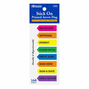 Arrow Flags, Printed (8/Pack) | 20 Ct. (0.5&#034; X 1.7&#034;) | 160 Flags