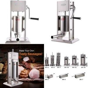Hakka 7 Lb/3 L Sausage Stuffer 2 Speed Stainless Steel Vertical 5-7 Lb Sausage M