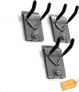 Proslat 13011 Double 4-Inch Locking Hooks Designed for Proslat PVC Slatwall, 3-P