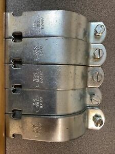 (LOT OF 5) 3&#034; PIPE CLAMP UNISTRUT RIDGID