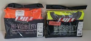 PIP Hi-Visibility Workwear Lot of 2  Medium Shirts 302-MVGZ4POR &amp; 312-1200-LY