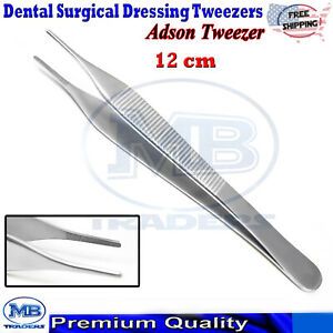 Dental Surgical Dissecting Thumb Grasping Tissue Forcep Suturing Holding Tweezer
