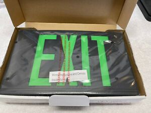 Exitronix GREEN Plastic LED Exit Sign VEX SERIES GVEX-U-BP-WB-BL ~ NEW