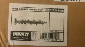 Dewalt Wall Dog 1-1/4 ZINC PAN HD  NEW BOX 1000 02316-PWR power fastener Screws
