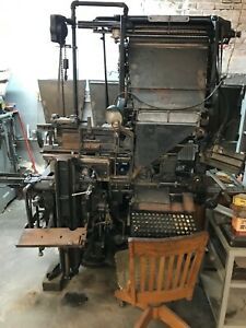 Linotype  machine, Linotype  good condition, antique typesetting, gas Linotype 