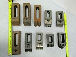 Multiple Adjustable Toe Clamps Parts or Repair Serrated Step Block Set Up USED