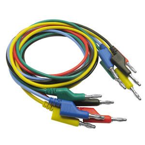 5 lot P1036 Banana to Banana Test Cables Test Cable Plug Patch Cable 4mm