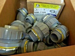 LOT OF 17 ARLINGTON NMLT 1&#034; 12 straight, 5 90 D NM SEALTIGHT CONNECTORS NMLT100