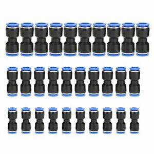 Hilitand 30pcs Air Line Fittings Push-to-Connect Fittings Straight Push Conne...