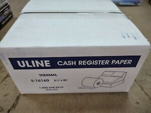 ULINE THERMAL CASH REGISTER PAPER S-16160 21/4&#034; x 85&#039;