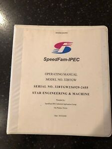 32&#034; &amp; 48&#034; Speedfam Lapping Machine Manuals - Lapper Manuals only