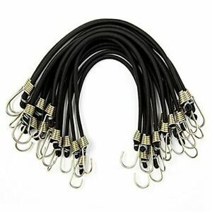 15 Pcs Small Bungee Cords with Hooks -10.75 Inch Stretchy Mini Bungee Cords
