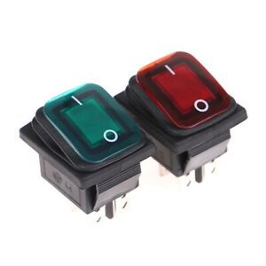 1Pc 4 Feet 2 Gears with Light High Current Waterproof Boat-shaped Rocker Swi fi