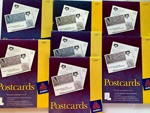 *Lot of 7* New Avery Laser Postcards 5389 100 Cards 2 Cards/Sheet 4x6