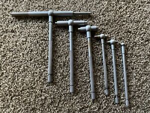 Brown &amp; Sharpe 591 6 Piece Telescoping Gauge Set USA 1/2&#034; thru 6&#034;