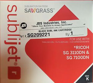 Sawgrass SUBLIJET-R Sublimation Ink Black For RICOH SG3110DN SG7110DN 04/30/22