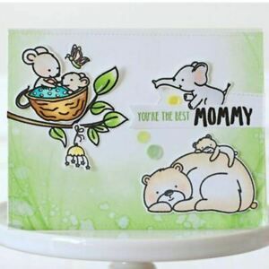 Parent-child Animal Clear Stamp New Stencils DIY Scrapbooking Paper Cards Handma