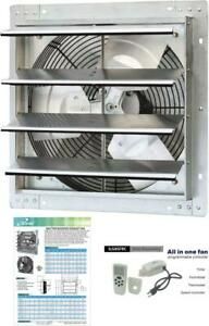 iLiving - 16&#034; Wall Mounted Exhaust Fan - Automatic Shutter - Variable Speed - Ve