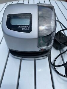 Amano PIX 55 Automatic Electronic Atomic Employee Time Clock Recorder - No Key