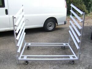 Aluminum Slanted Display Rack Folding Commercial Retail Store Bakery Cart Food