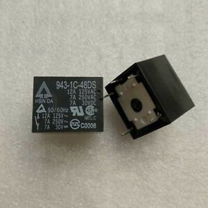 10Pcs HSINDA 943-1C-48DS Power Relay 48VDC 5Pin 12A 125VAC