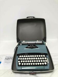 1960s Blue Sears Citation Typewriter with Original Case