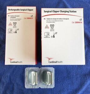 NEW Set Cardinal Surgical Clipper CAH4413 w/ Charger CAH4414 w/2 blades CAH4406