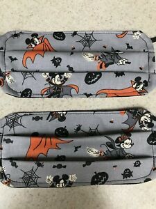 Face Mask / Protection - Mickey &amp; Minnie Halloween -Set of 2 - Wash &amp; Reuse